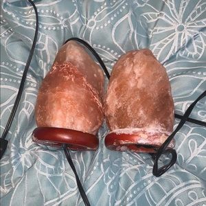 Two Himalayan salt lamps